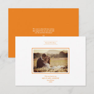 Christmas Orange Chic Newlyweds Mariage photo