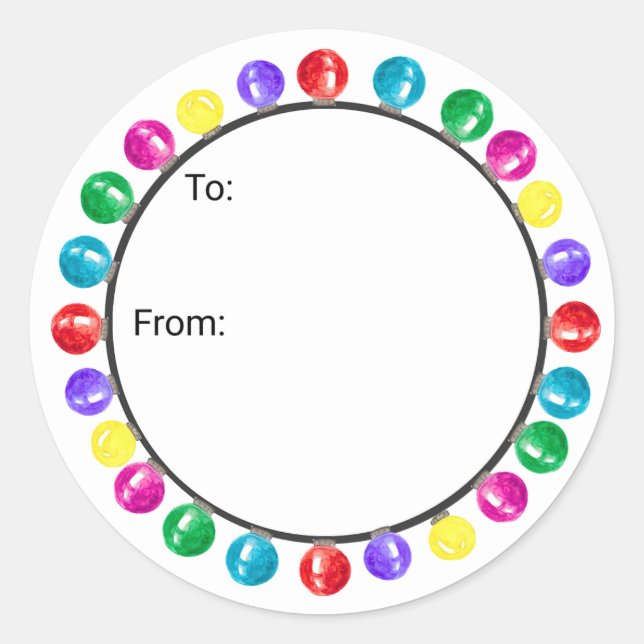 Christmas Ornament Gift Stickers (Devant)