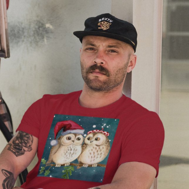 CHRISTMAS OWL OWLS T-SHIRTS (Créateur téléchargé)