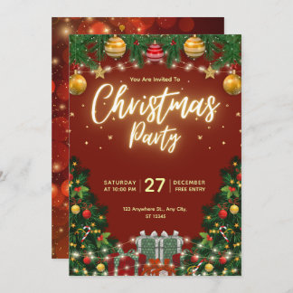 Christmas Party Invitation Flyer