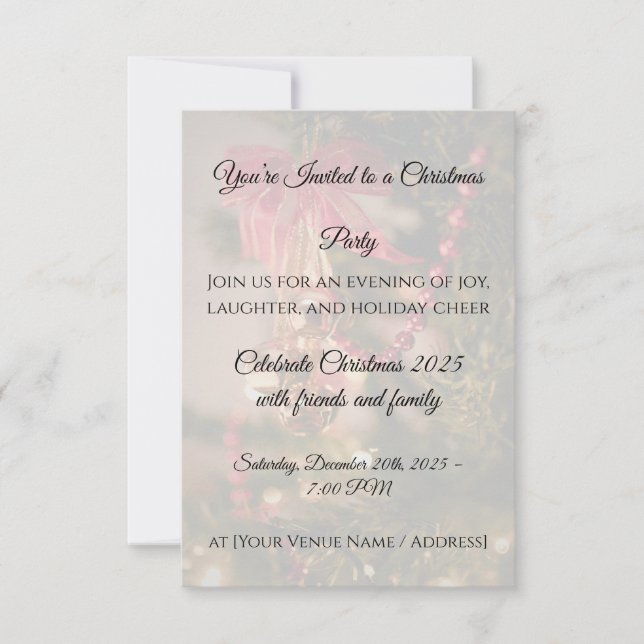 Christmas Party Invitation Personalize (Devant)