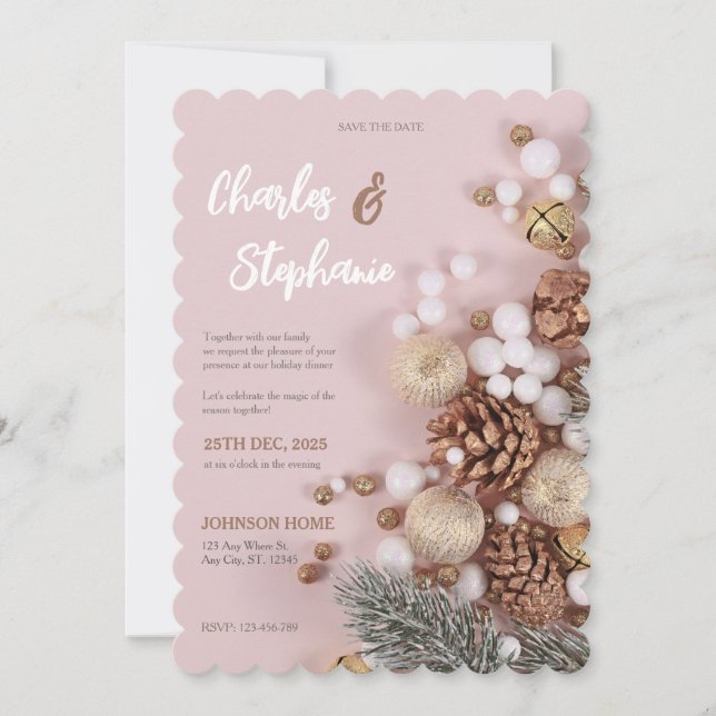 Christmas Party Invitation, Wedding Invitations (Devant)