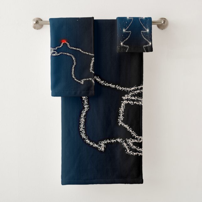 Christmas Party Reindeer Tree Blue Sky Shiny Stars (En situation)