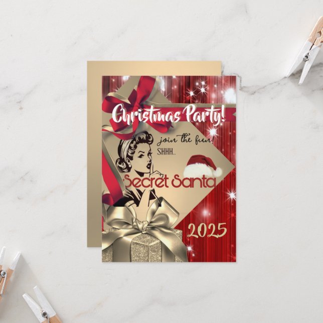 Christmas party secret santa (Devant/Arrière en situation)