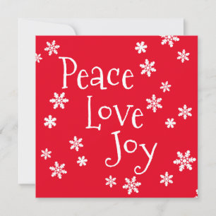 Christmas Peace Love Joy White Snowflake