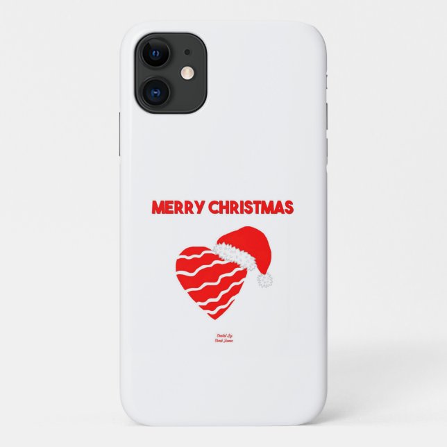 Christmas Père Noël Heart Apple iPhone 11 Coque (Dos)