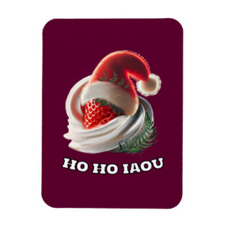 Christmas Photo Magnet Strawberry Cream NZ Fern 