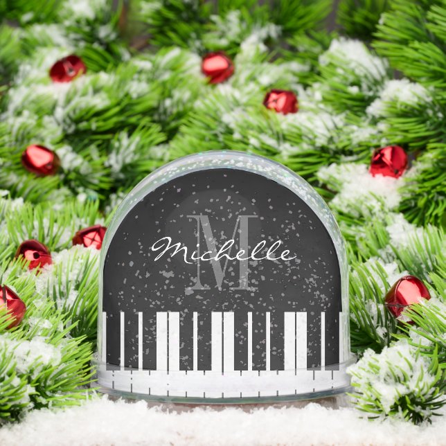 Christmas photo snow globe for piano player (Noël)