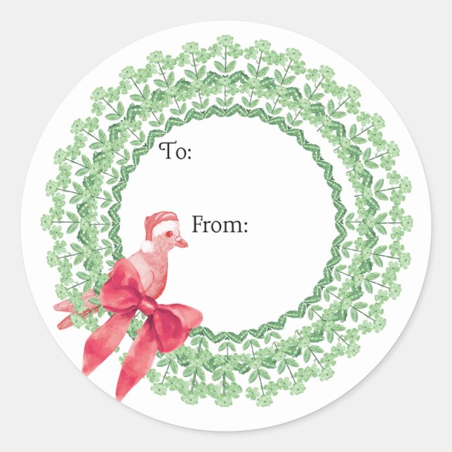 Christmas Pigeon Sticker (Devant)