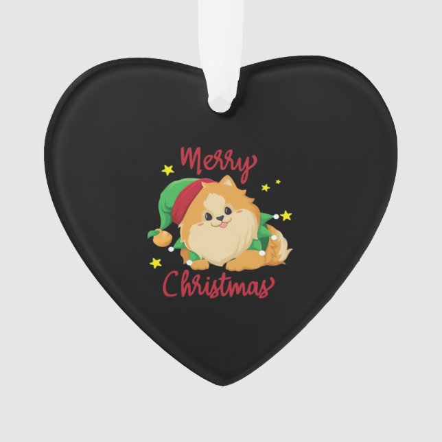 Christmas Pomeranian Merry Xmas Essential T-Shirt (devant)