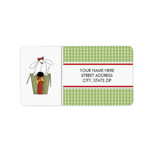 Christmas Puppy Chien Adresse postale Étiquettes