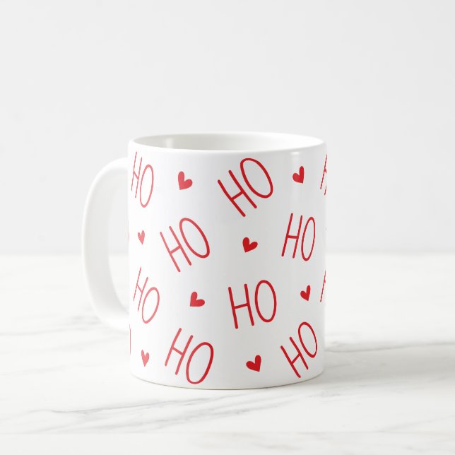 Christmas Red and White Coffee Mug Ho Ho Ho        (Devant gauche)