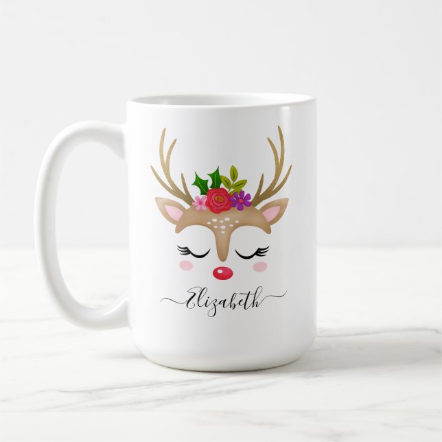Christmas Reindeer Mug (Gauche)