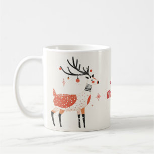 Christmas Reindeer Mug   Design de vacances nordiq