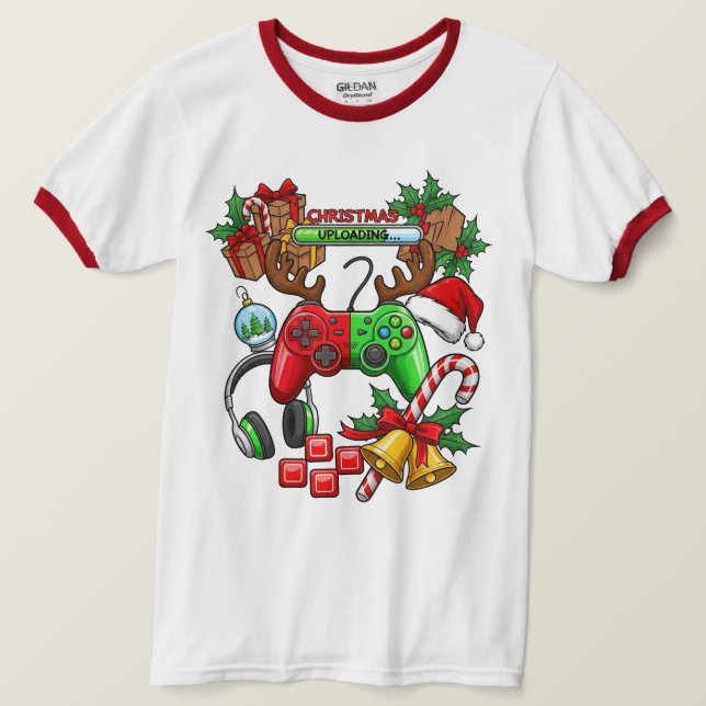 Christmas Ringer T-Shirt (Design devant)