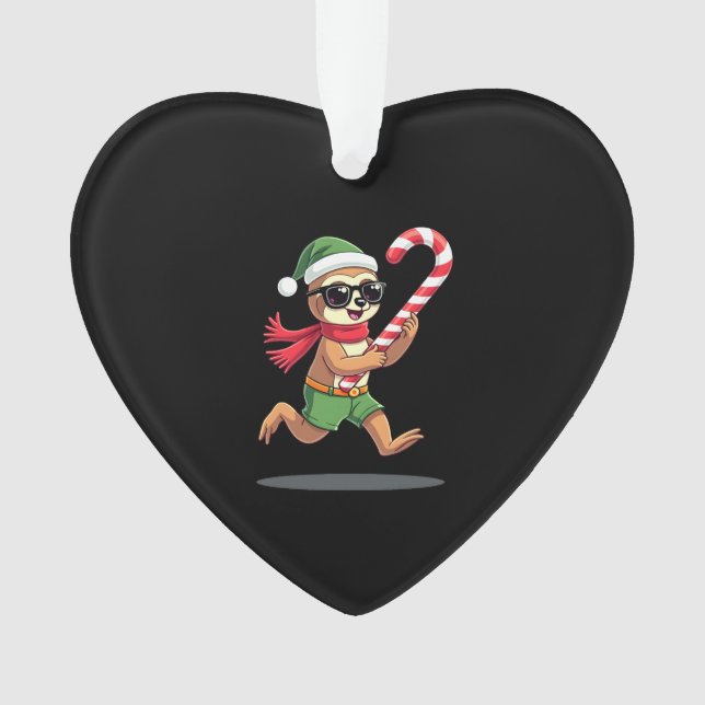 Christmas Sloth Elf Peppermint Candy Cane Shirt Gi (devant)