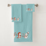 Christmas Snowman<br><div class="desc">Ensemble de serviettes de bain Snowman de Noël Transformez votre salle de bain en oasis personnelle avec une serviette personnalisée parfaite pour vous sécher dans le style.</div>