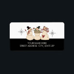Christmas Snowman Adresse postale Étiquettes<br><div class="desc">Il vous suffit de modifier le texte modèle à vos propres informations pour acheter ces étiquettes de adresse pour vos mailings de vacances.</div>