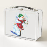 Christmas Snowman and Girl Dancers Metal Lunch Box<br><div class="desc">Boîtes à lunch en métal avec Happy Snowman and Girl Dance Tango Christmas Fun Dessin de dessin - Choisissez / Ajoutez votre texte unique / Nom / Couleur - Faites votre cadeau Boîte à lunch en métal spécial - Redimensionnez et déplacez ou ajoutez des éléments / texte avec outil de...</div>