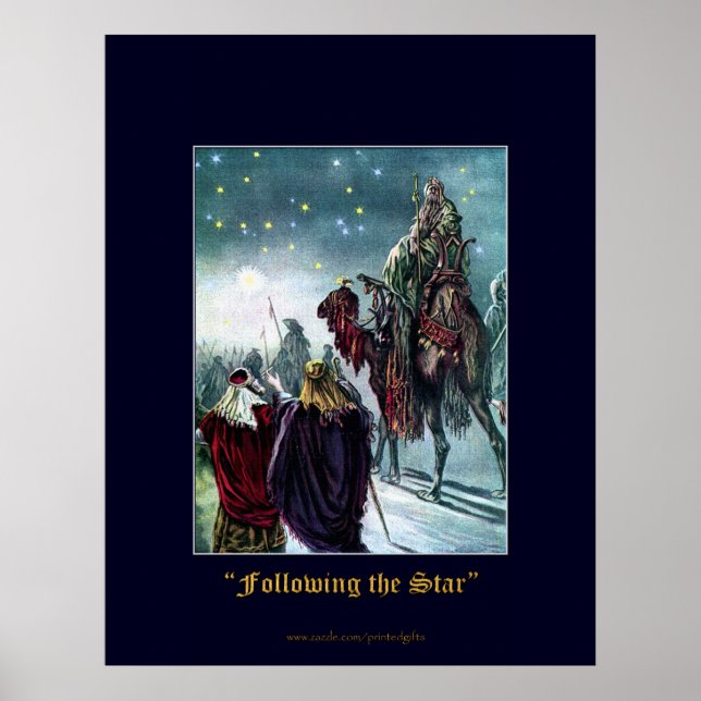 CHRISTMAS STAR Poster vintage traditionnel (Devant)