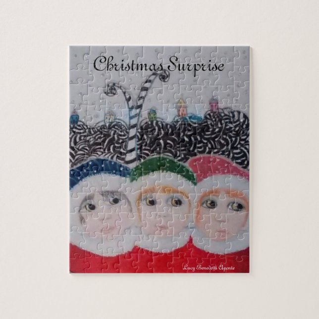 Christmas Surprise cute kids Puzzle (Vertical)