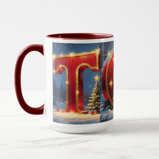 Christmas TOY Mug Holiday Kids & Sparkling Letters (Gauche)