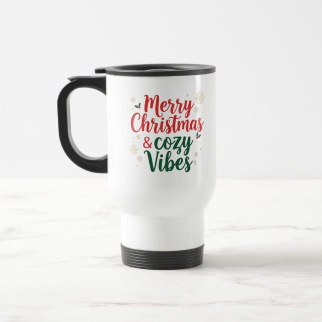 Christmas Travel Mug – Holiday Coffee Mug  (Gauche)
