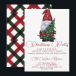 Christmas Tree Snowman Fête de Noël Invitation<br><div class="desc">Arbre de Noël Or Ornements Noir</div>