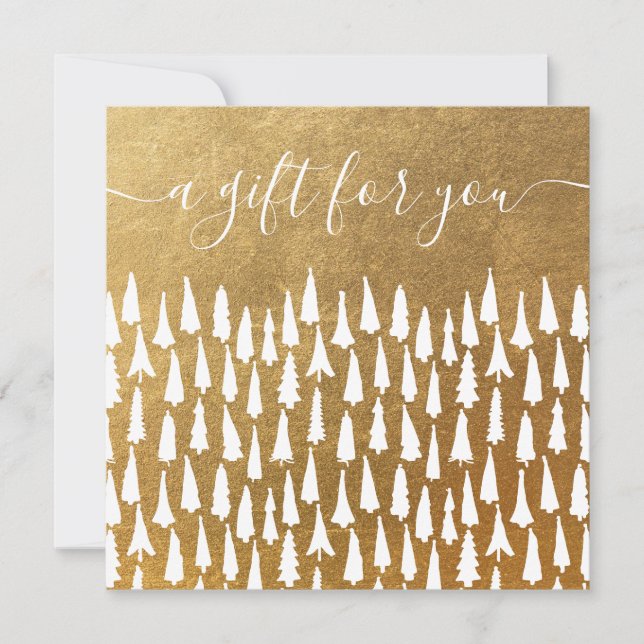 Christmas Trees Vacances Gold Certificat cadeau (Devant)