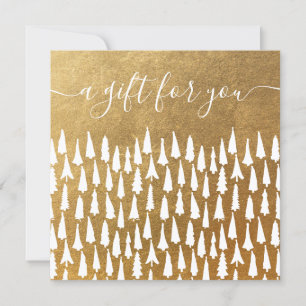 Christmas Trees Vacances Gold Certificat cadeau