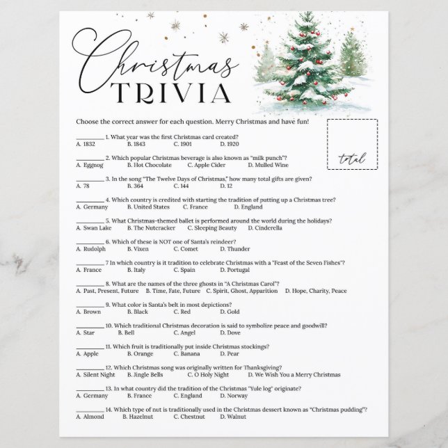 Christmas Trivia Jeu de Fêtes (Devant)
