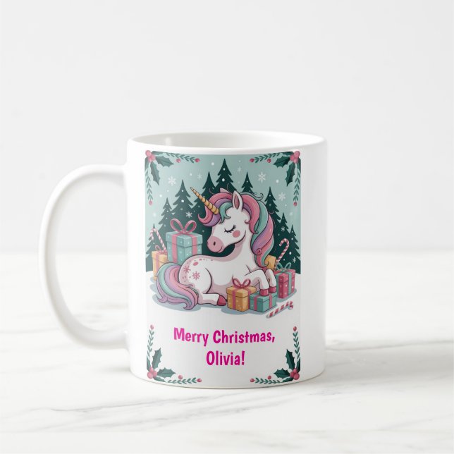 Christmas Unicorn Mug (Gauche)
