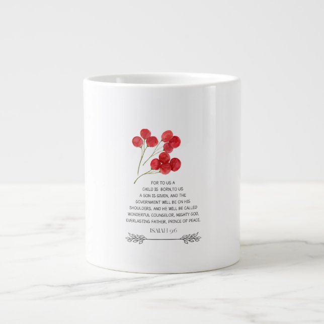 Christmas Verse Mug Isaiah 9:6 (Devant)