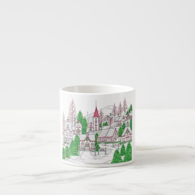 Christmas Village Espresso Mug (Devant)