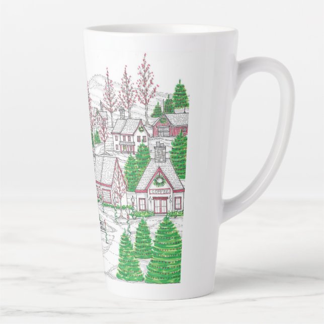 Christmas Village Large Latte Mug (Droite)