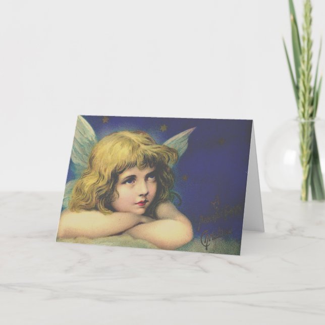 CHRISTMAS VINTAGE ILLUSTRATION Note Card (Devant)
