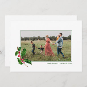 CHRISTMAS WATERCOLOR FLORAL Ajouter votre photo