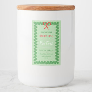Christmas Wreath Candle Sticker Label