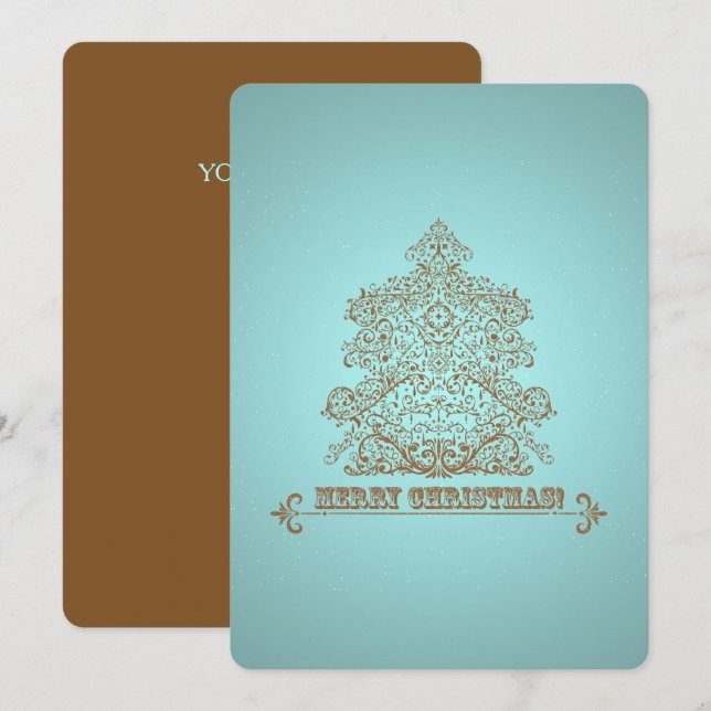 ChristmasTree Ornament1 - Carte d'invitation (Devant / Derrière)