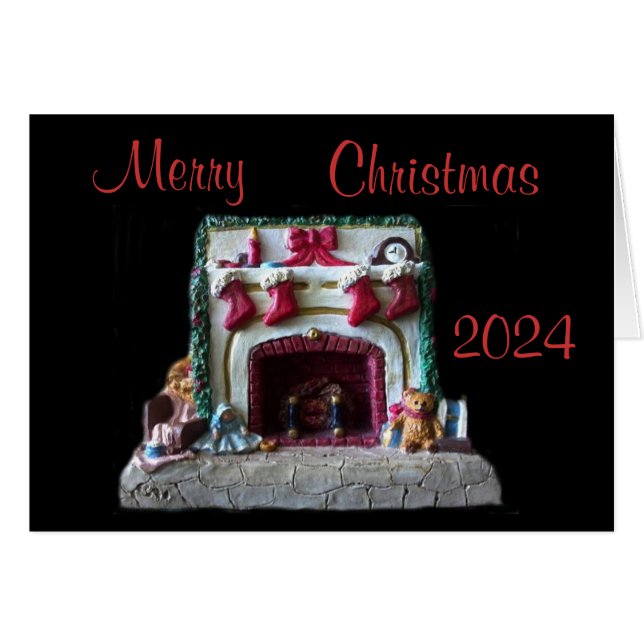 CHRISTMS MANTLE GREETING CARD 2024 (Devant horizontal)