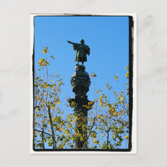 Christopher Columbus - Barcelone, Espagne Carte po (Devant)