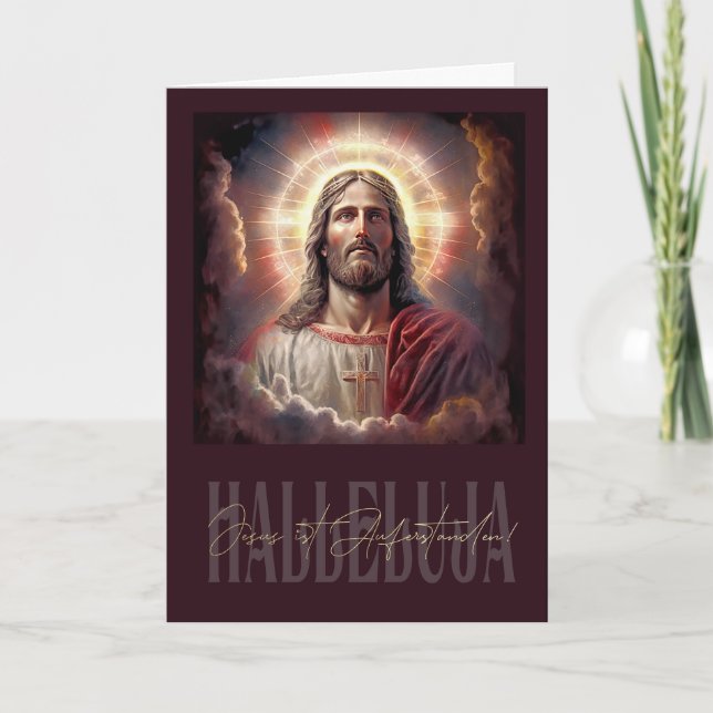 Christus Auferstanden ! Carte Pâques en allemand (Devant)
