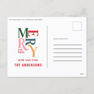 Chritsmas vintages colorés faire-part