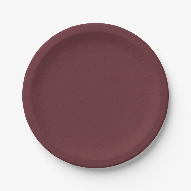 Chroma Textura - Assiette en Papier Vin (Devant)
