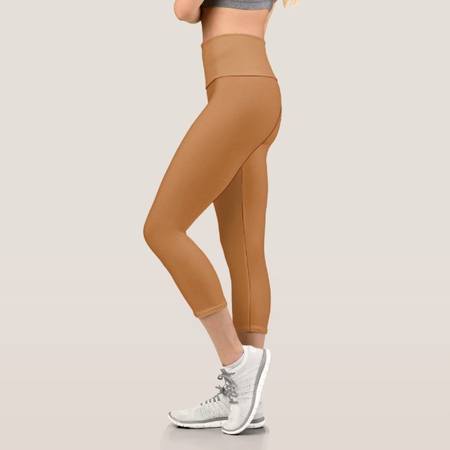 Chroma Textura - Capri Leggings Taille Haute en Ro (Gauche)