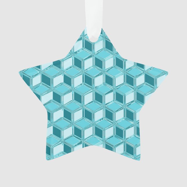 Chrome 3-d boîtes - turquoise / aqua (devant)