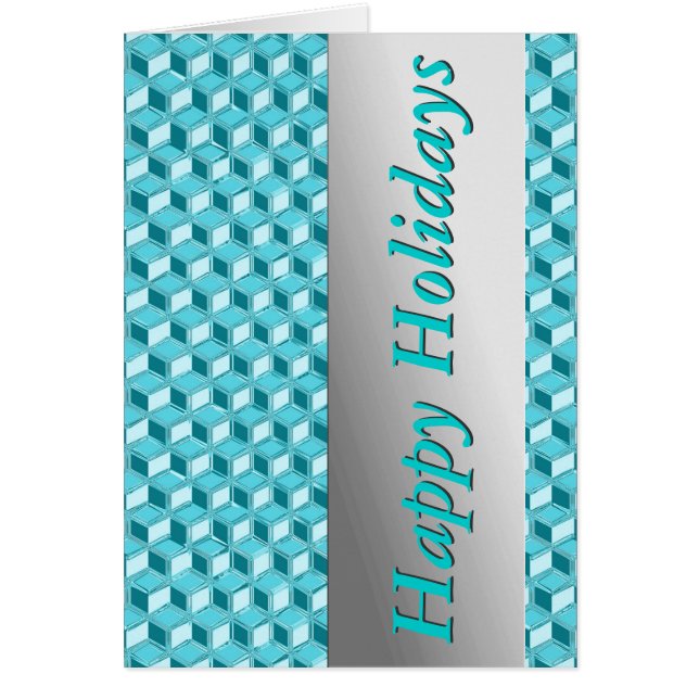 Chrome 3-d boîtes - turquoise / aqua (Devant)