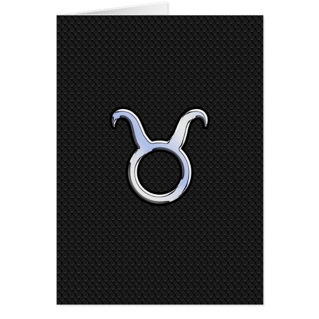 Chrome Argent Comme Taurus signe Zodiac (Devant)