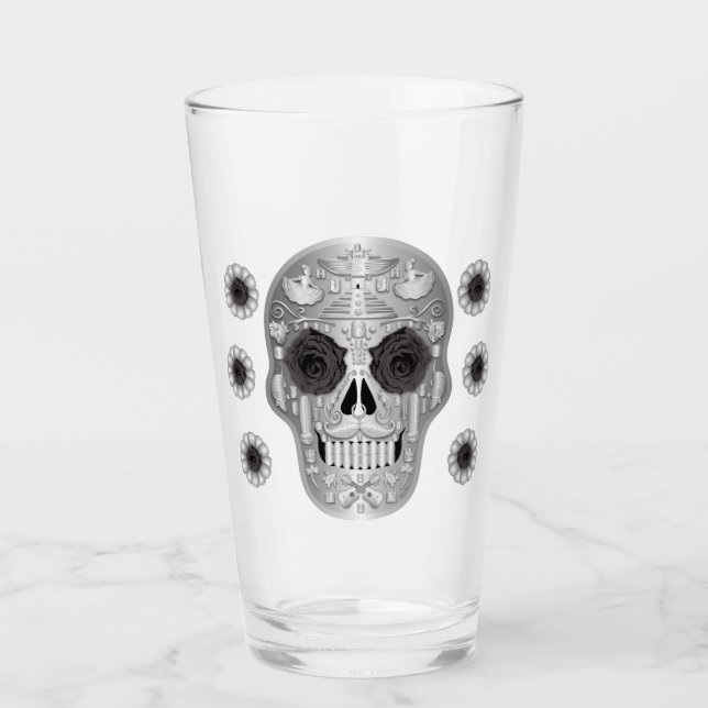 Chrome Calavera (Rose noir) Verre (Devant)
