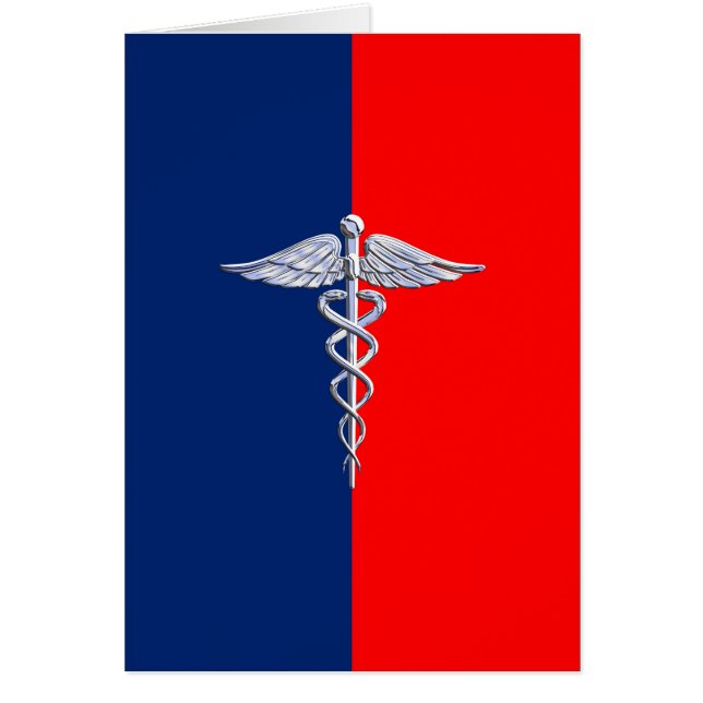 Chrome Comme Caduceus Symbole Médicale Ligue Décor (Devant)